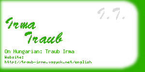 irma traub business card